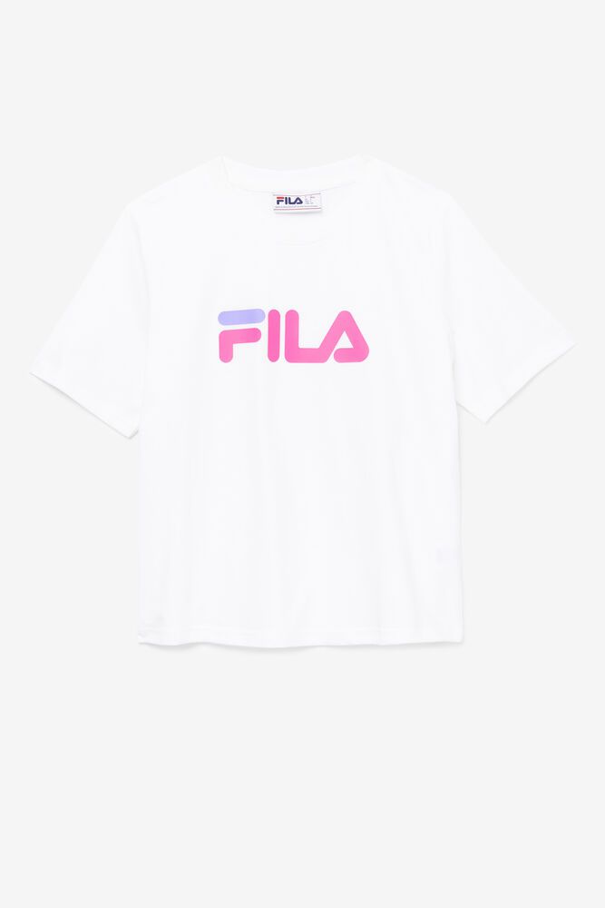 Fila T-Shirt Miss Eagle Womens White - India ABP-435608